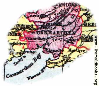 [Picture: Overview map of Carmarthen, Wales]