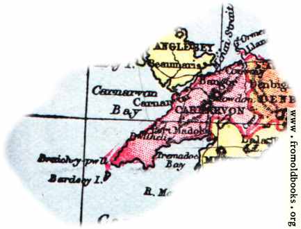 [Picture: Overview map of Carnarvon, Wales]