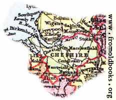 Overview map of Cheshire, England