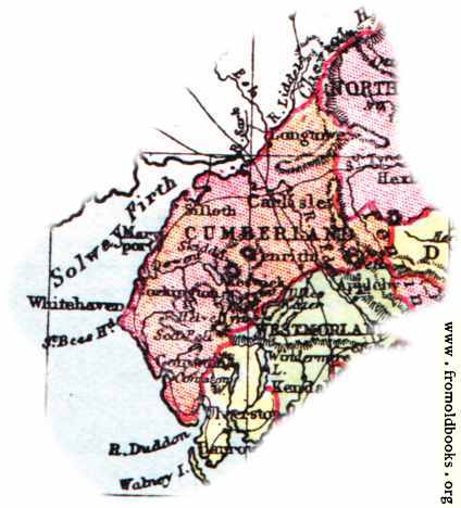 [Picture: Overview map of Cumberland, England]