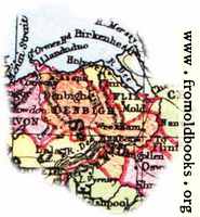 Overview map of Denbighshire, Wales