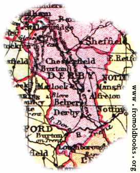 [Picture: Overview map of Derbyshire, England]