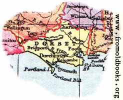 Overview map of Dorset, England