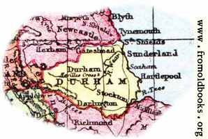 Overview map of Durham, England