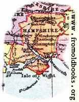 Overview map of Hampshire, England
