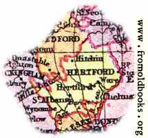 Overview map of Hertford, England
