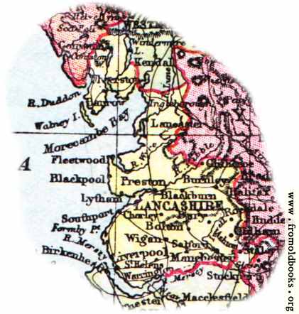 [Picture: Overview map of Lancashire, England]