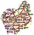 [Picture: Overview map of Leicestershire, England]