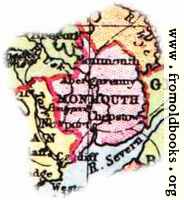 Overview map of Monmouthshire, Wales