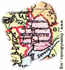 [Picture: Overview map of Monmouthshire, Wales]