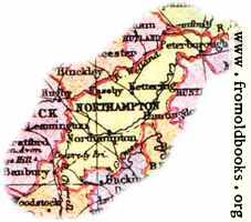 Overview map of Northamptonshire, England