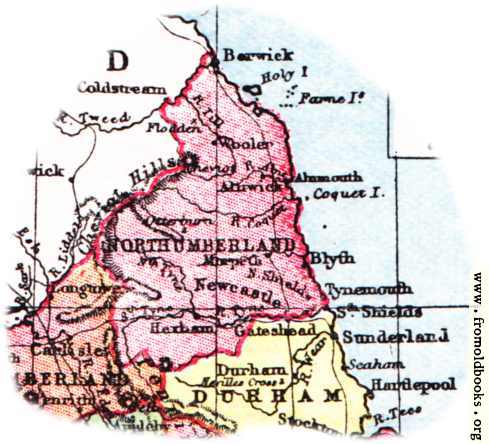 [Picture: Overview map of Northumberland, England]