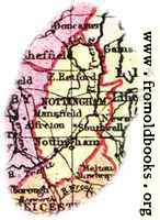 Overview map of Nottinghamshire, England