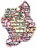 [Picture: Overview map of Staffordshire, England]