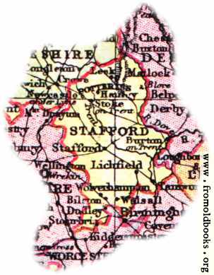 [Picture: Overview map of Staffordshire, England]