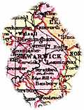 [Picture: Overview map of Warwickshire, England]