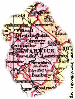 [Picture: Overview map of Warwickshire, England]
