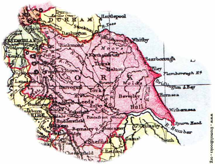 [Picture: Overview map of Yorkshire, England]