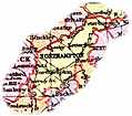 Overview map of Northamptonshire, England