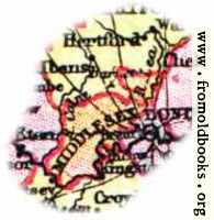 [picture: Overview map of Middlesex, England]