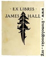 Bookplate of James Hall