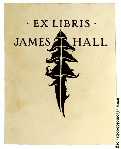 [Picture: Bookplate of James Hall]