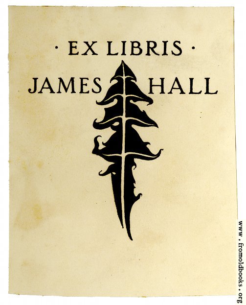 [Picture: Bookplate of James Hall]
