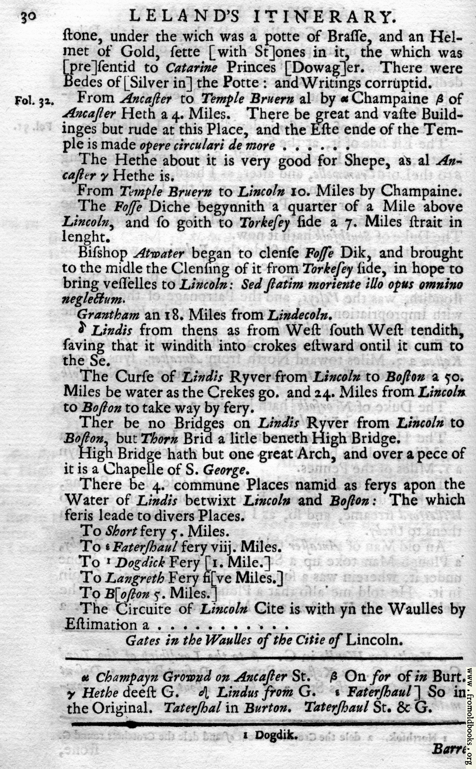 [Picture: Leland’s Itinerary, Volume 1 Page 30]