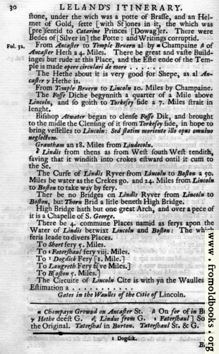 [Picture: Leland’s Itinerary, Volume 1 Page 30]