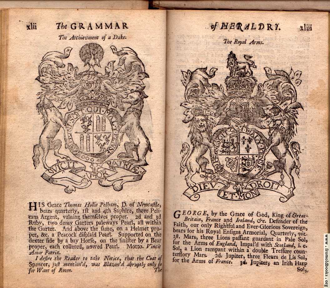 [Picture: Examples: His Grace Thomas Hollis Pelham, D. of Newcastle; George, by the Grace of God, Kind of Great-Britain, France and Ireland, &c. Defender of the Faith, our only Rightful and Ever-Glorious Sovereign]