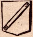 [shield with wide diagonal bar from top left (on the left side) to bottom right, on the bottom]