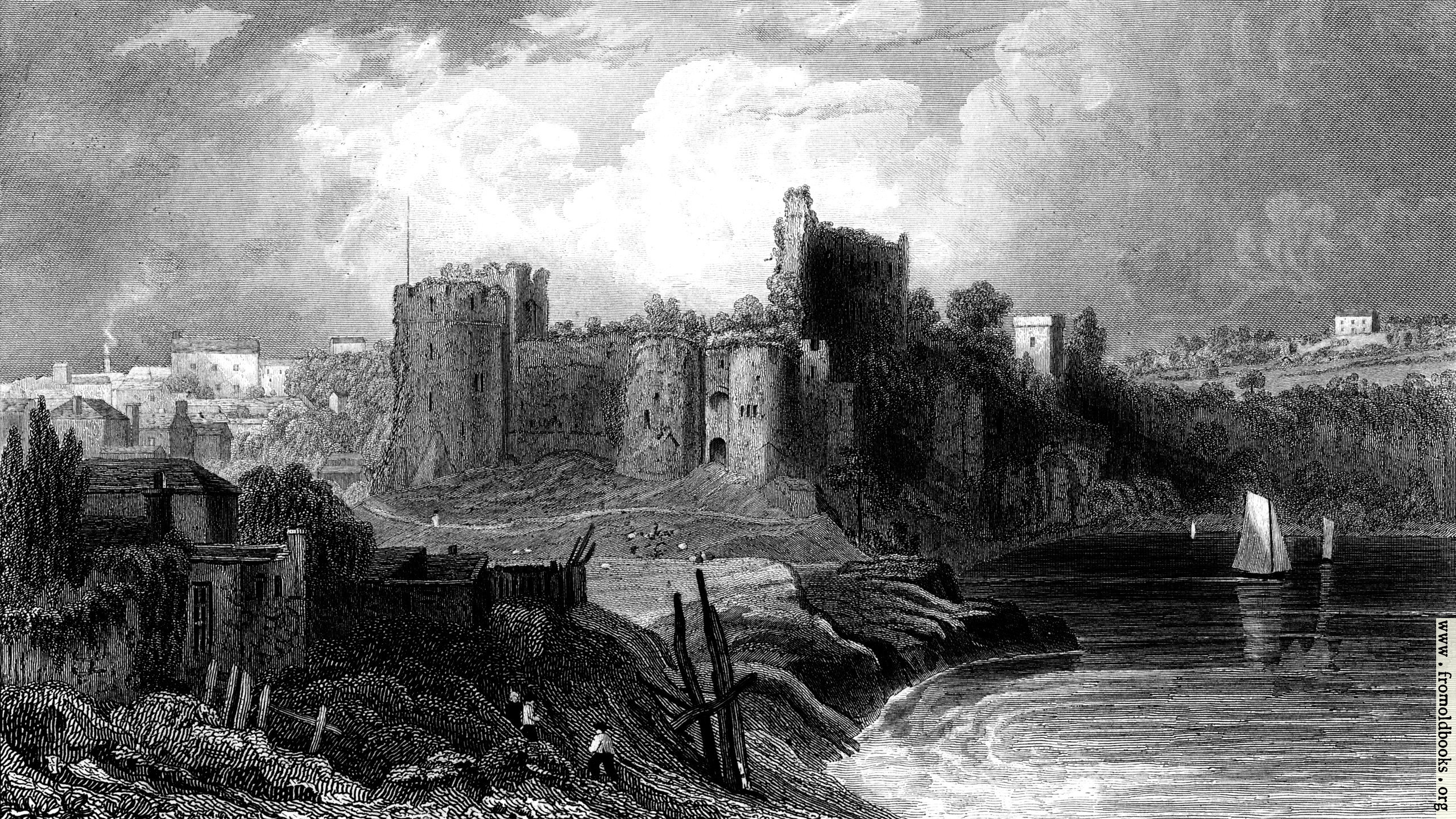 [Picture: 62.—Chepstow from the bridge.]