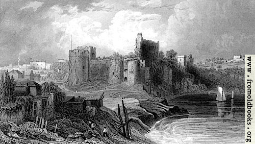 [Picture: 62.—Chepstow from the bridge.]