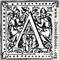 Initial Capital Letter “A” With Scholars