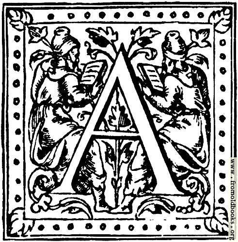 [Picture: Initial Capital Letter “A” With Scholars]