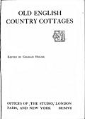 [Picture: Title Page for “Old English Country Cottages”]