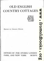 [picture: Title Page for ``Old English Country Cottages'']