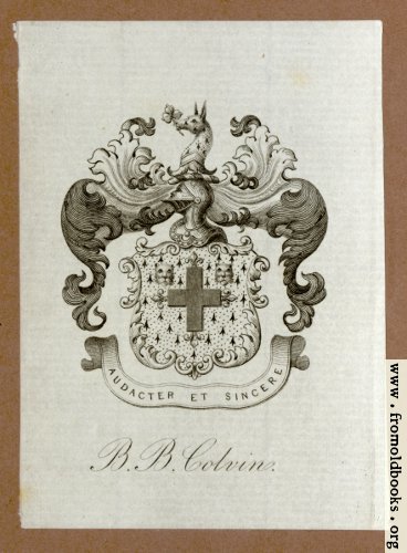 [Picture: Bookplate, R. B. Colvin]