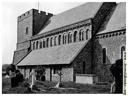 [Picture: 43. St. Margarets at Cliffe, Kent, with its Normon clerestory [exterior view]]