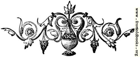 [picture: Tailpiece ornament with vase]
