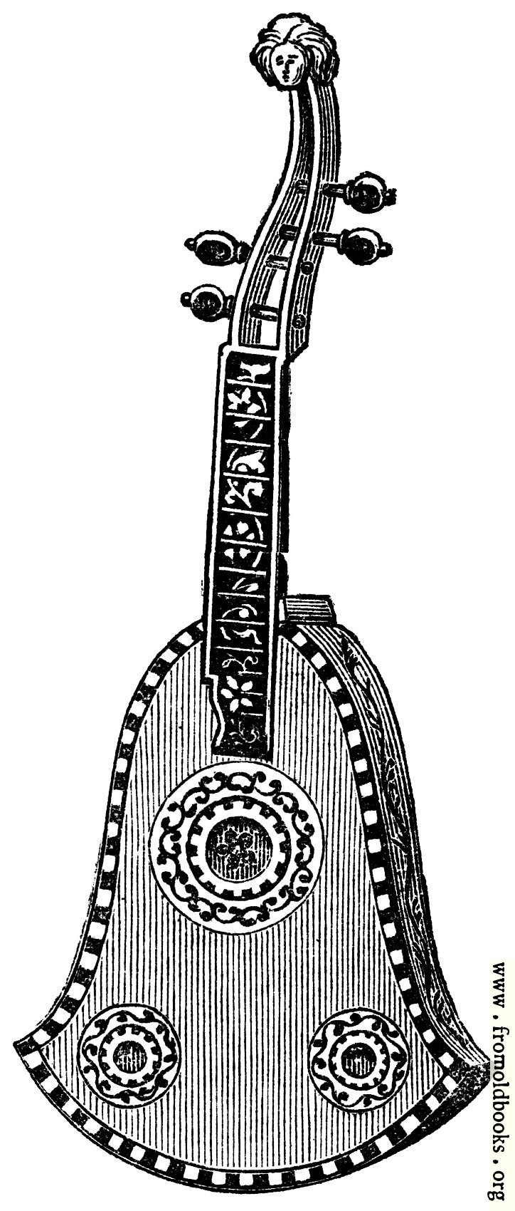 [Picture: Musical Instruments at the South Kensington Museum: E.—Quinterna, of Chiterna]