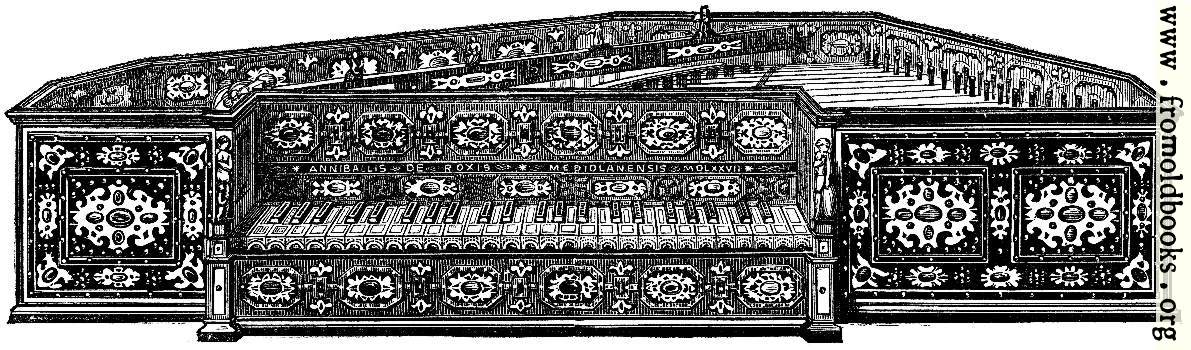 [Picture: Musical Instruments at the South Kensington Museum: R.—Spinet]