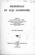 [Picture: Title Page, Memorials of Old Hampshire]