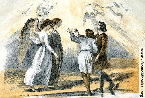 [Picture: The Pilgrims met on coming out of the river.]