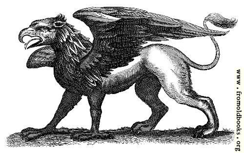 [Picture: Antique engraving of a gryphon]
