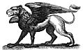 Antique engraving of a gryphon