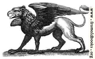 [picture: Antique engraving of a gryphon]