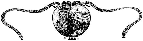 [Picture: castle medallion with ribbons]