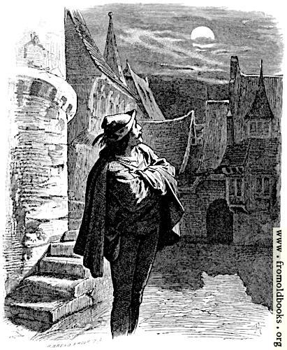 [Picture: Imploring the moon from th castle courtyard]