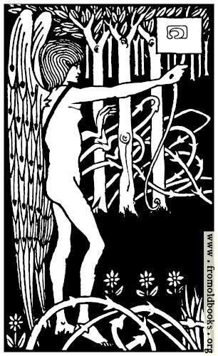 [Picture: Art Nouveau Nude Archer in Forest]